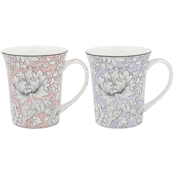 William Morris Chrysanthemum Mug Bottle Set of 2