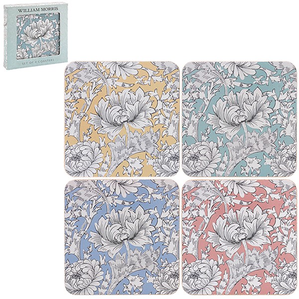 William Morris Chrysanthemum Coasters Set of 4