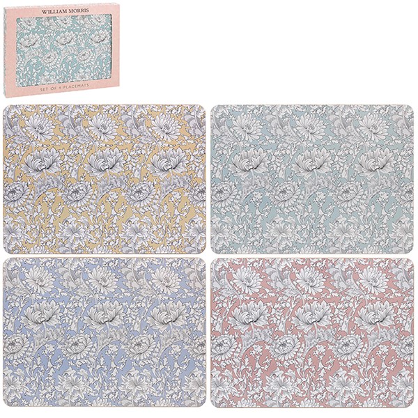 William Morris Chrysanthemum Placemats Set of 4