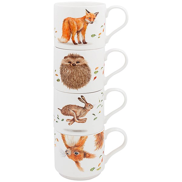 Clemency Bunn Wildlife Stacking Mug Set of 4