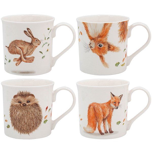 Clemency Bunn Wildlife Mugs Set of 4