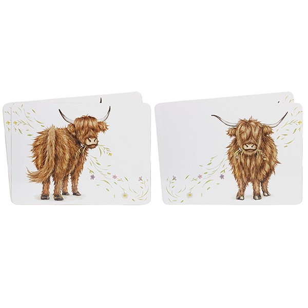 Clemency Bunn Highland Cow Placemats Set of 4
