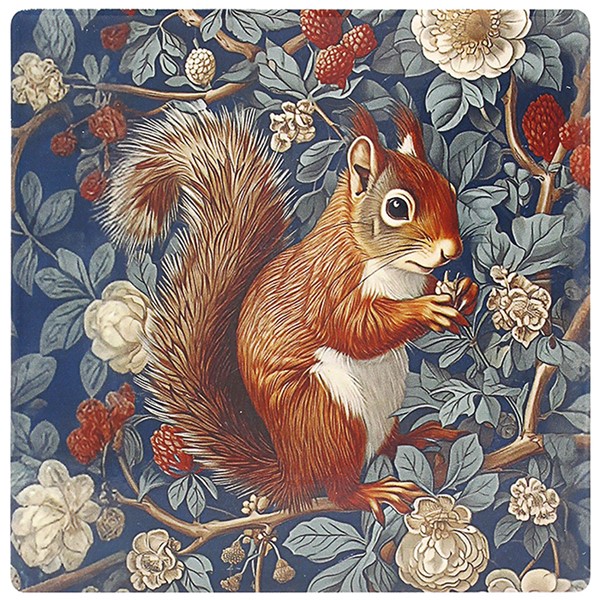 William Morris Wildlife Coaster Squirrel