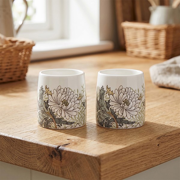 William Morris Chrysanthemum Egg Cups Pair