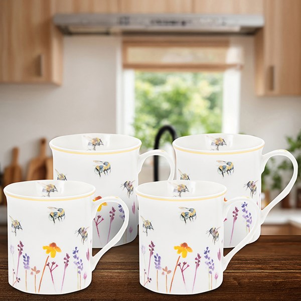 Busy Bees Boxed Mug Set of 4