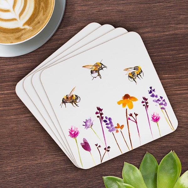 Busy Bees Coaster Set of 4