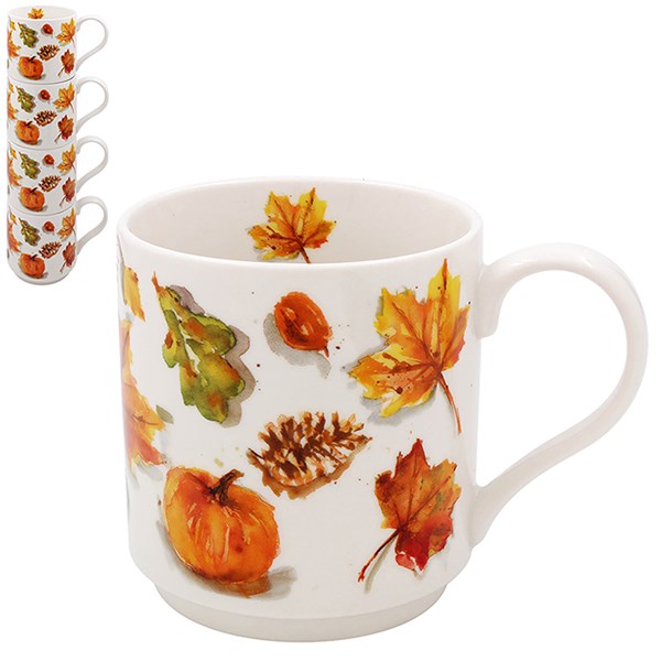Autumn Leaves Stacking Mug Set of 4
