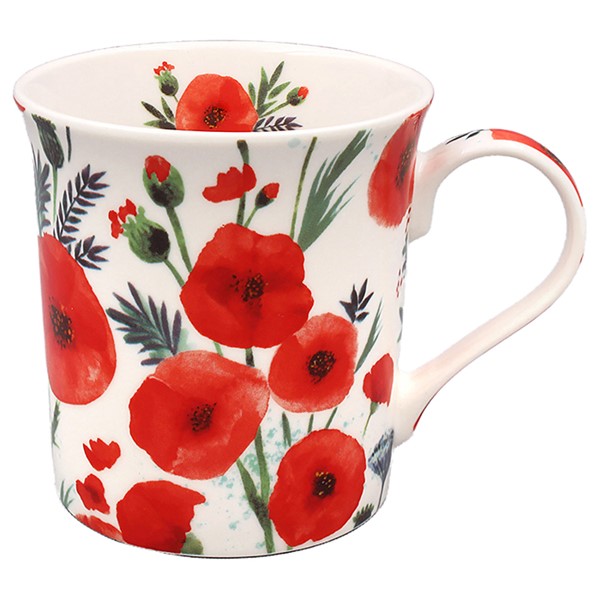 Poppy Fields Shape Mug