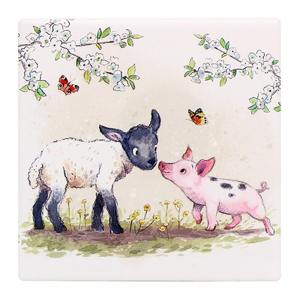 Paper Shed Coaster Lamb & Piglet