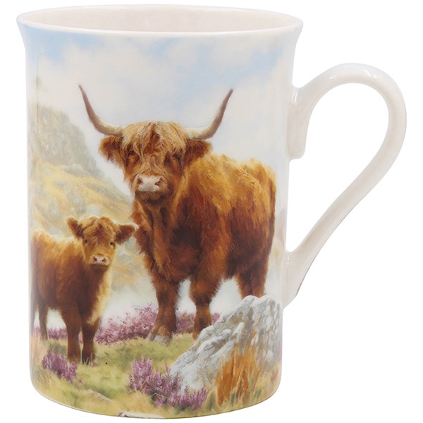 Highland Cow & Calf Box Mug