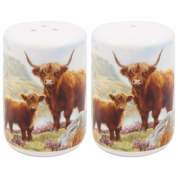 Highland Cow & Calf Salt & Pepper