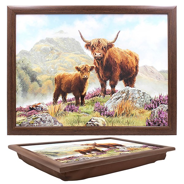 Highland Cow & Calf Laptray