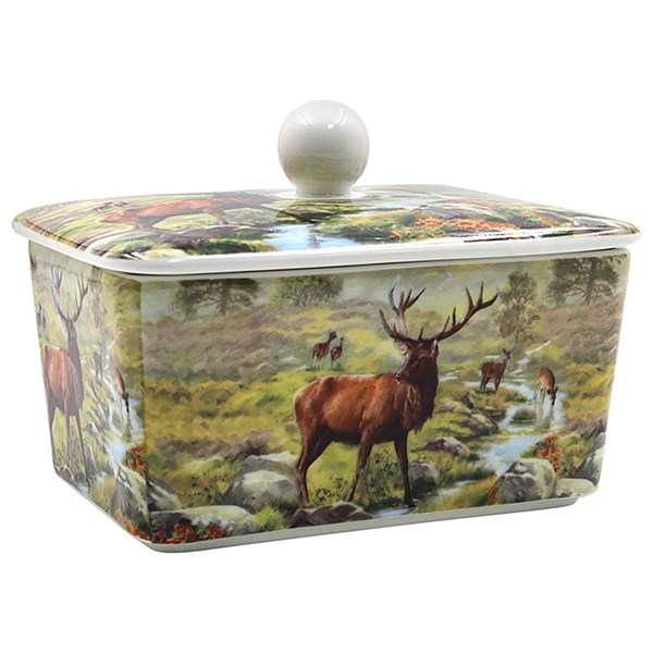 New Highland Stag Butter Dish