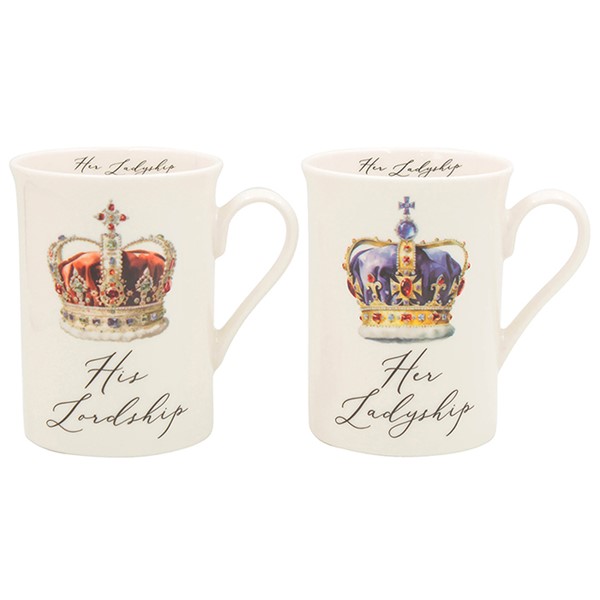 Crowned Lord & Lady Box Mug Set