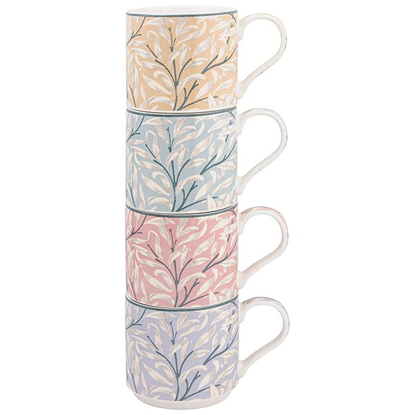 William Morris Willow Bough Stacking Mugs Set of 4