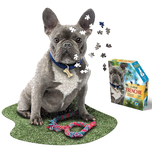 Madd Capp I Am Frenchie, French Bulldog Shaped 550 Piece Jigsaw Puzzle