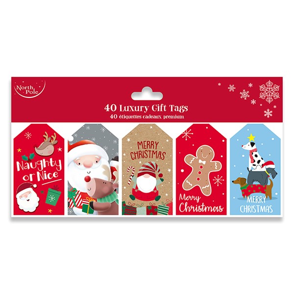 40 Pack Cute Die Cut Tags