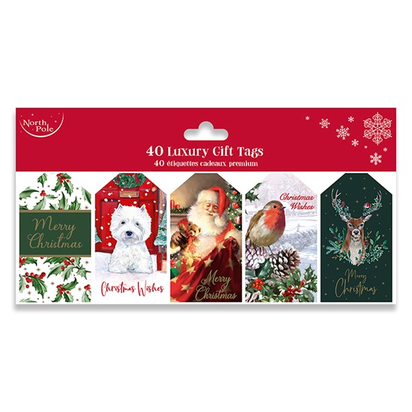 40 Pack Traditional Die Cut Tags