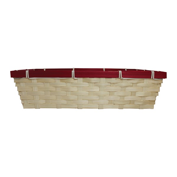 Natural Hamper With Red Trim
