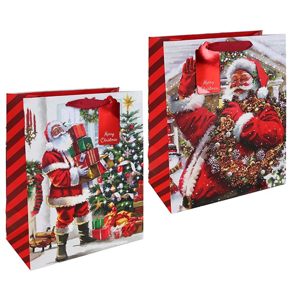 Joyful Santa 2 Assorted Bag Large