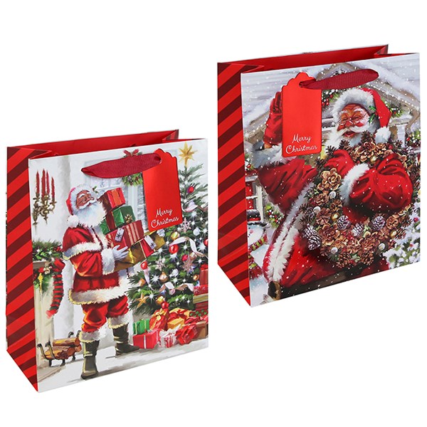 Joyful Santa 2 Assorted Bag Medium
