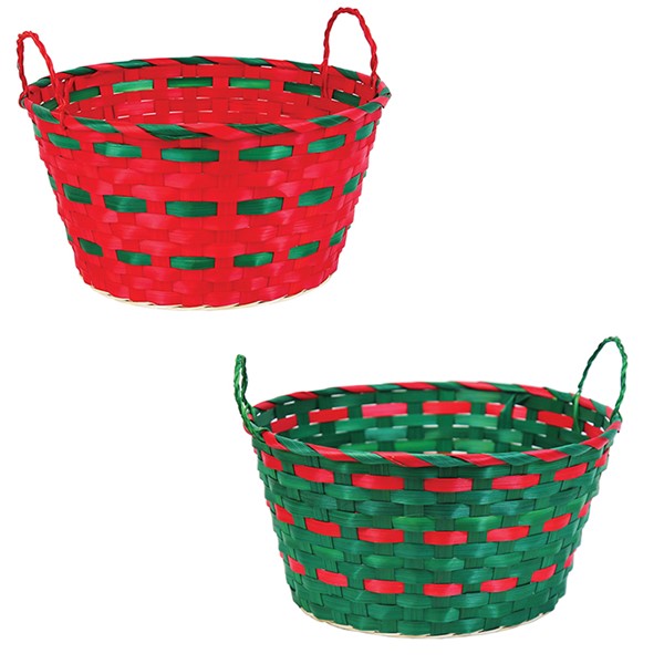 Xmas Red/Green Bucket Basket