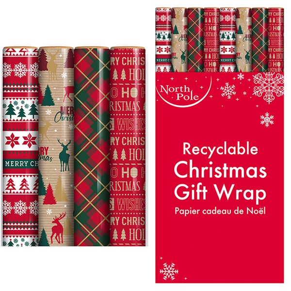 7m Simulated Kraft Gift Wrap