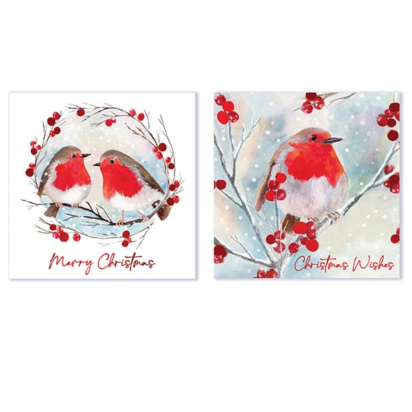 Robin 12 Pack White Kraft Cards