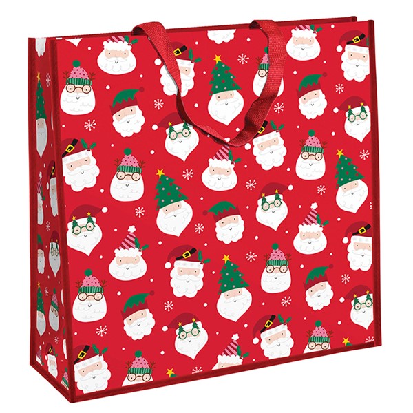 Funky Santa Jumbo Square PP Woven Bag