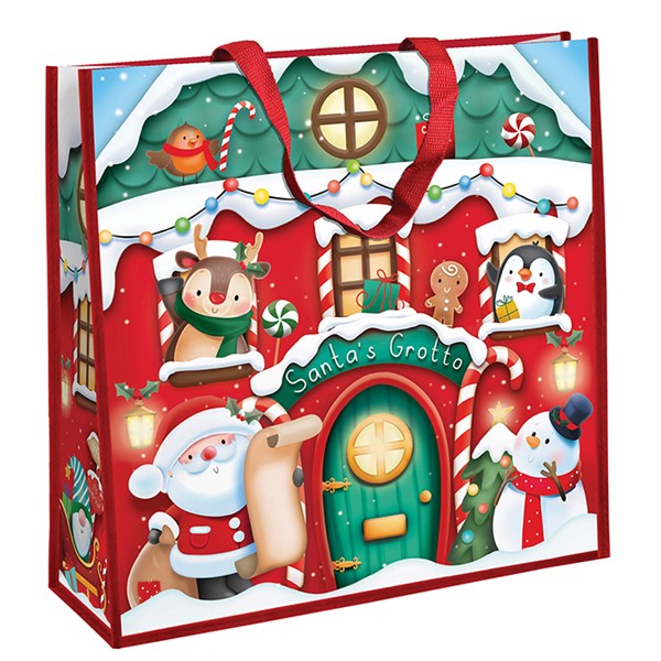 Santa Grotto Jumbo Square PP Woven Bag