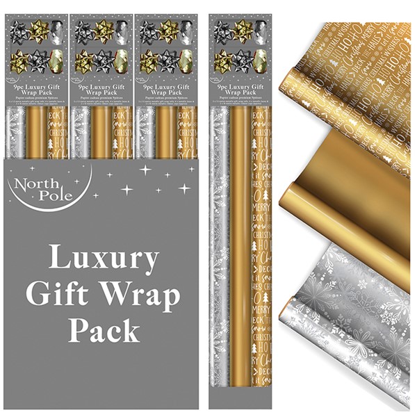 Merry Xmas Metallic Wrap Contemporary