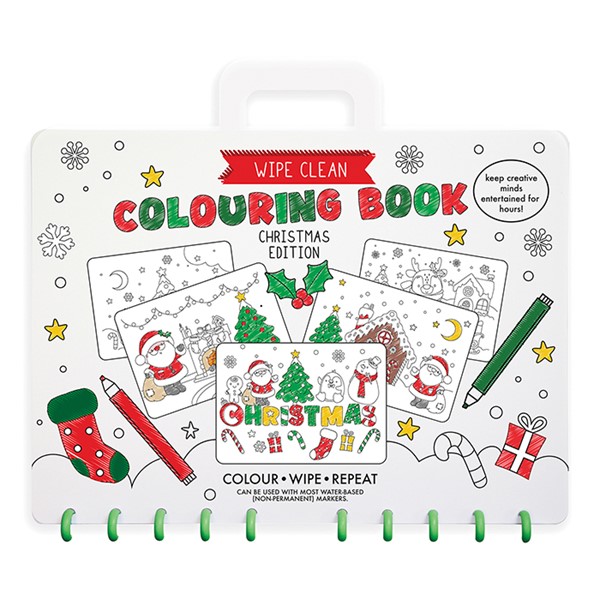 Xmas Wipe Clean Colouring Book
