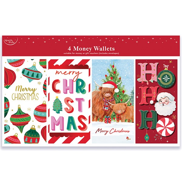 4 Pack Contemporary Money Wallet
