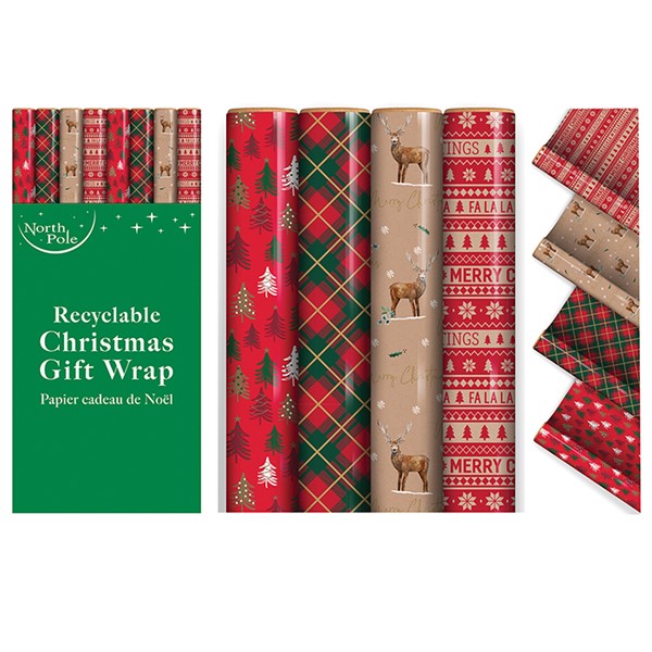 4m Sim Kraft Gift Wrap