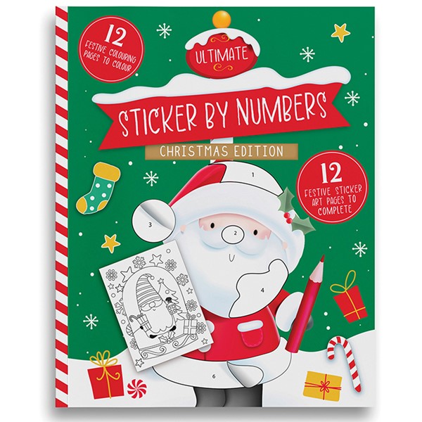 Xmas Sticker By Numbers Book