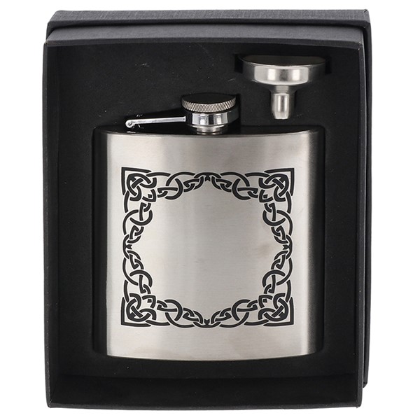 Hip Flask Celtic Square 6oz