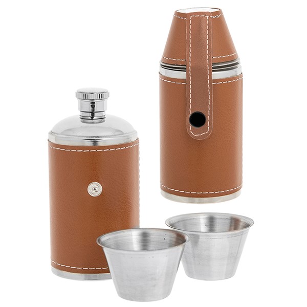 Round Flask Tan 6oz