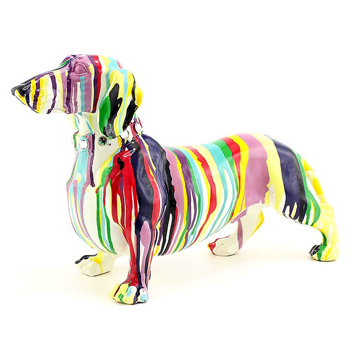 SALE Large Ceramic Colourful Art Dachshund Sausage Dog Ornament State ...